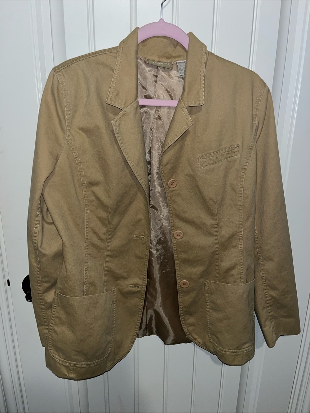 Liz Claiborne Tan Casual Blazer Jacket